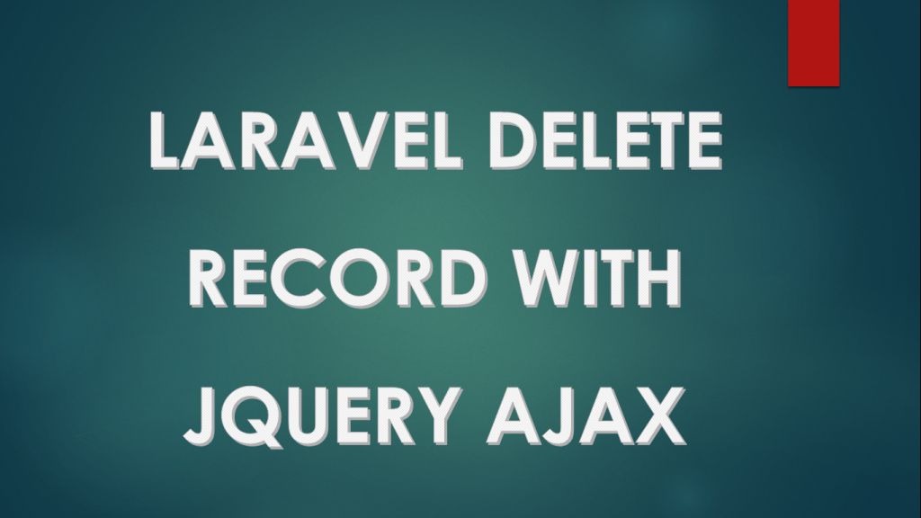 laravel data delete by ajax