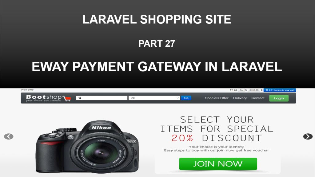 laravel ecommerce eway payment gateway intrgration