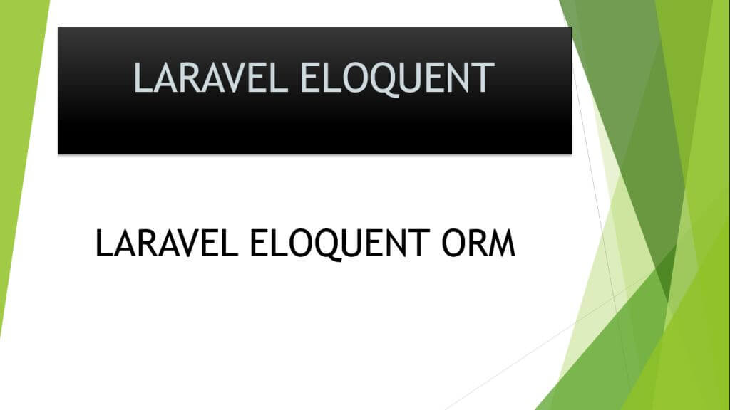 What is laravel eloquent orm model