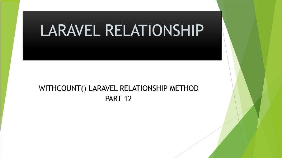 laravel withCount() method